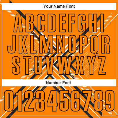 Custom Bay Orange Black-White 3D Pattern Design Geometric Shapes Performance Polo Shirt