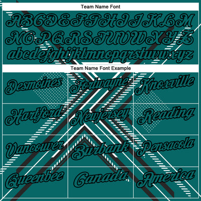 Custom Teal Black-White 3D Pattern Design Geometric Shapes Performance Polo Shirt