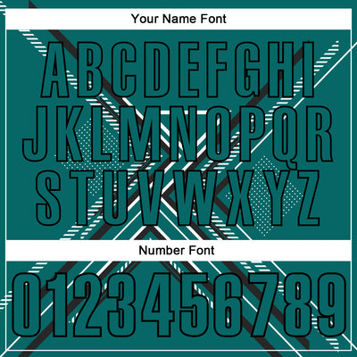 Custom Teal Black-White 3D Pattern Design Geometric Shapes Performance Polo Shirt