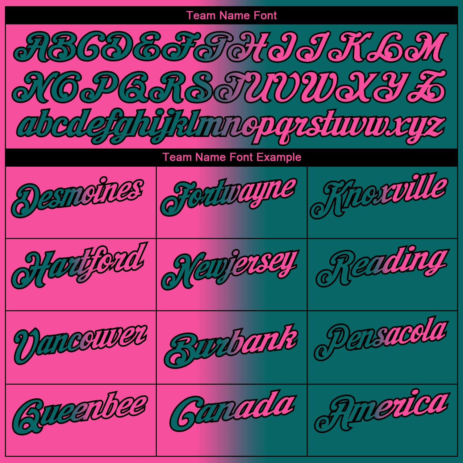 Custom Teal Pink-Black 3D Gradient Fashion Performance Polo Shirt