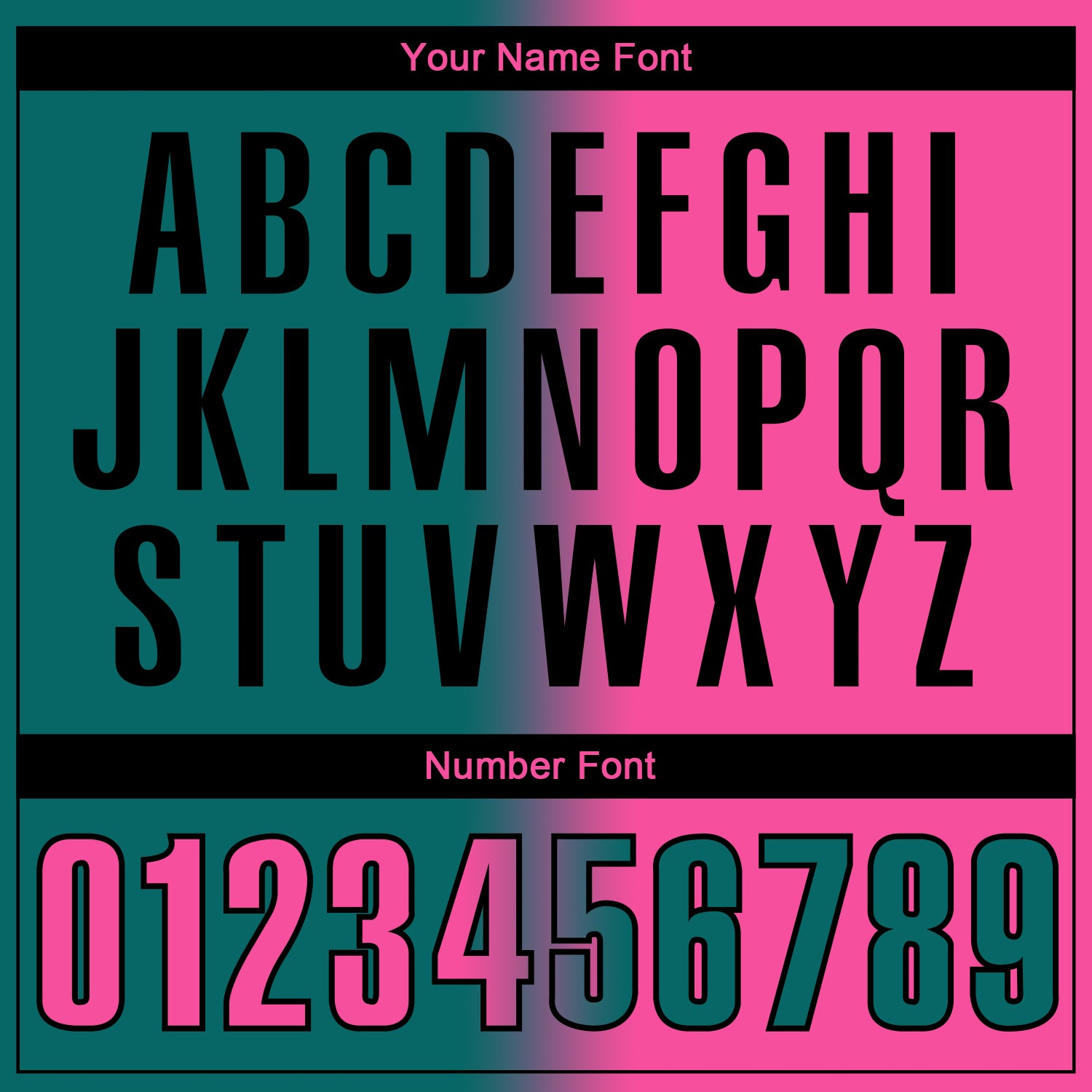 Custom Teal Pink-Black 3D Gradient Fashion Performance Polo Shirt