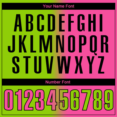 Custom Neon Green Pink-Black 3D Gradient Fashion Performance Polo Shirt