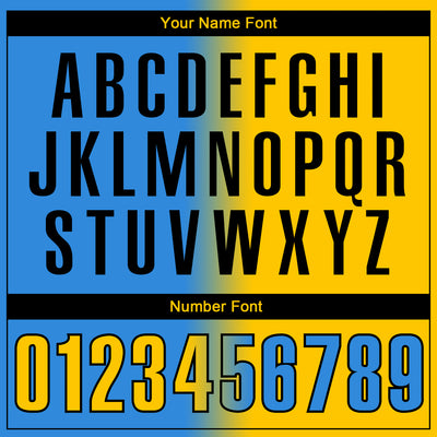 Custom Powder Blue Yellow-Black 3D Gradient Fashion Performance Polo Shirt