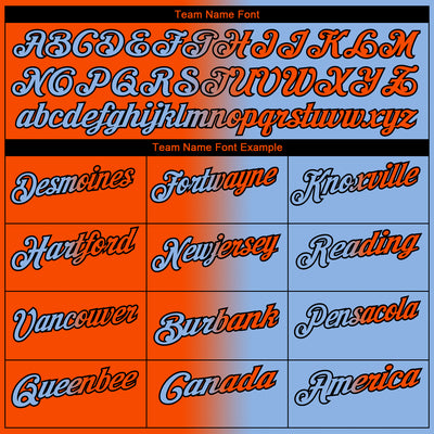 Custom Light Blue Orange-Black 3D Gradient Fashion Performance Polo Shirt