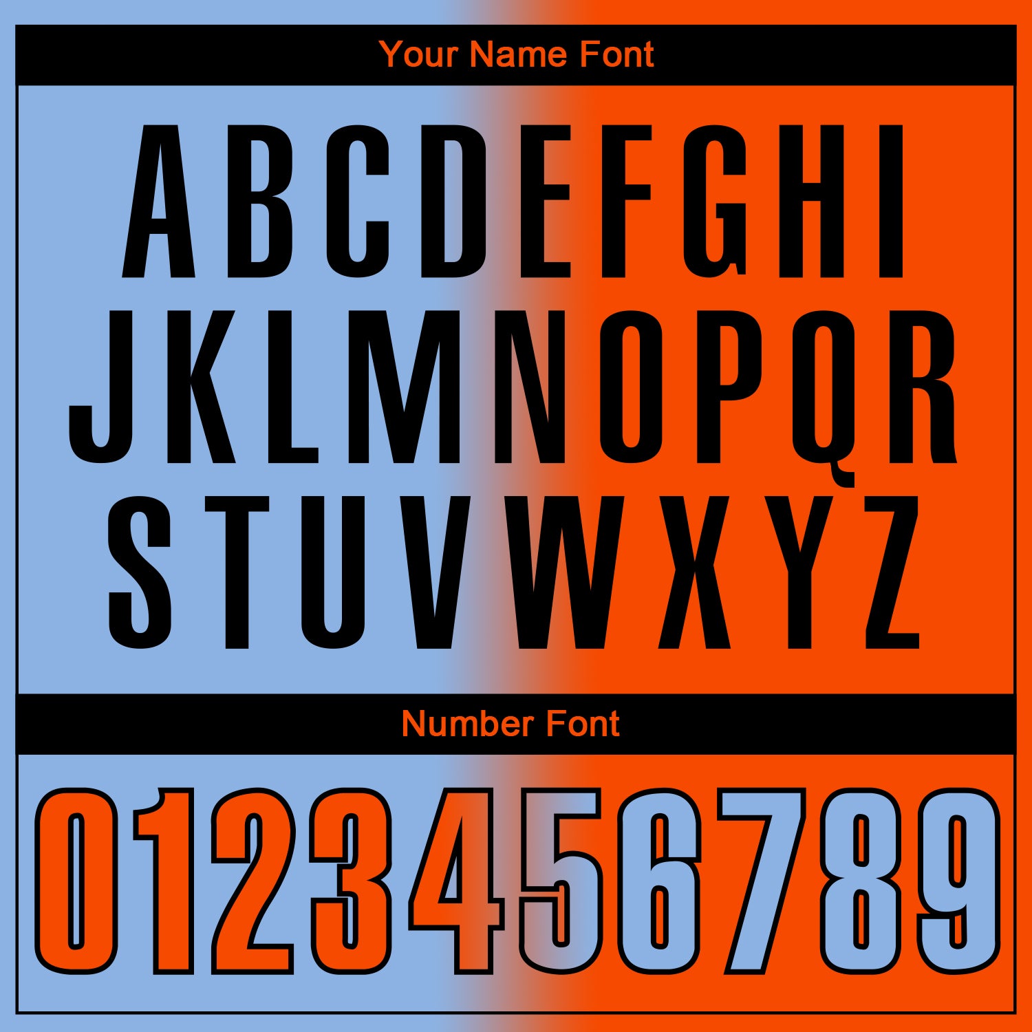 Custom Light Blue Orange-Black 3D Gradient Fashion Performance Polo Shirt