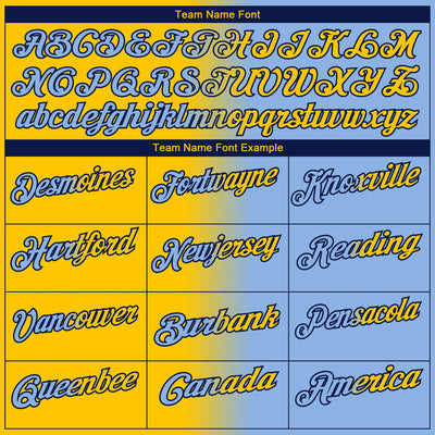 Custom Light Blue Yellow-Navy 3D Gradient Fashion Performance Polo Shirt