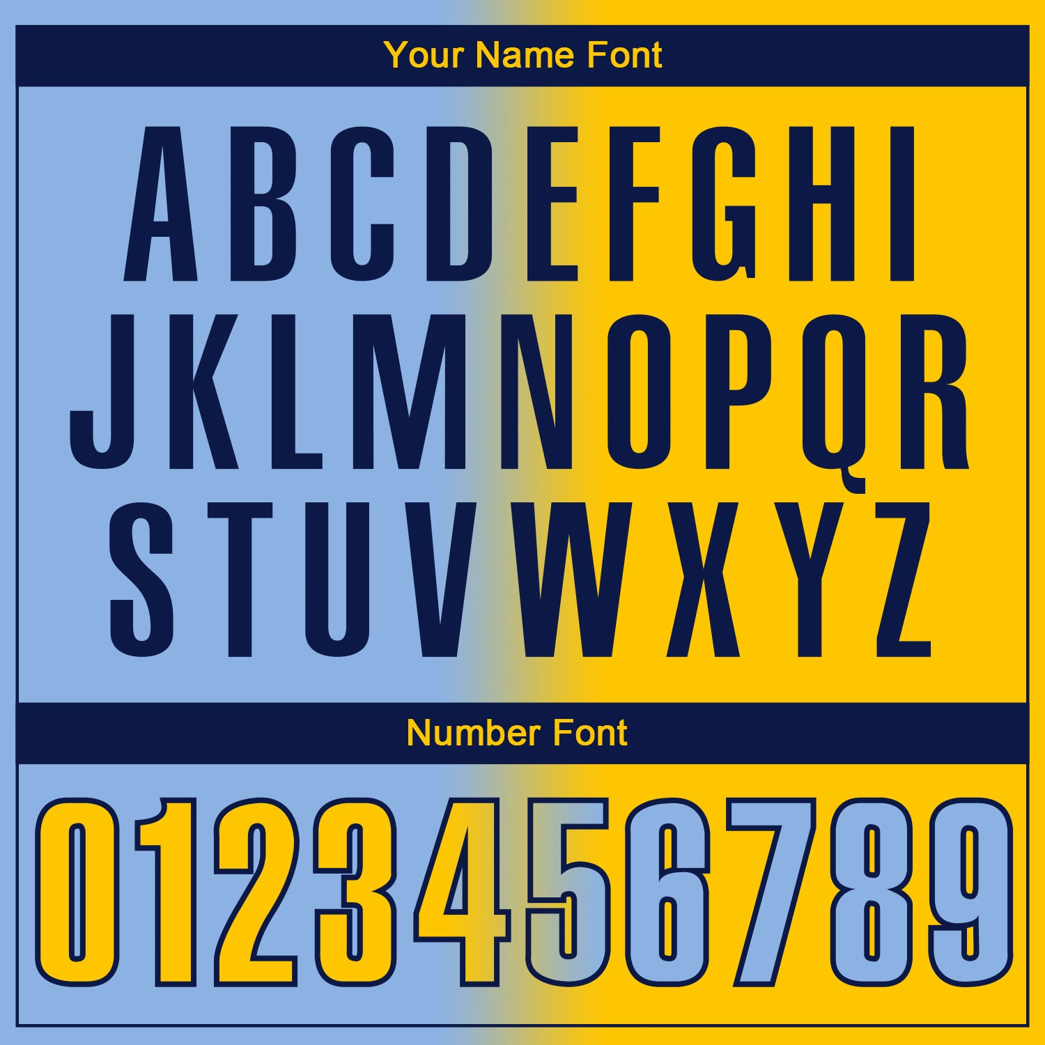 Custom Light Blue Yellow-Navy 3D Gradient Fashion Performance Polo Shirt