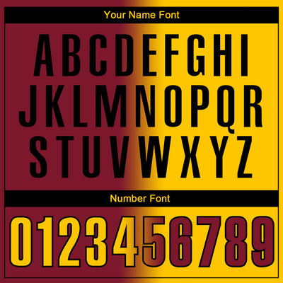 Custom Crimson Yellow-Black 3D Gradient Fashion Performance Polo Shirt