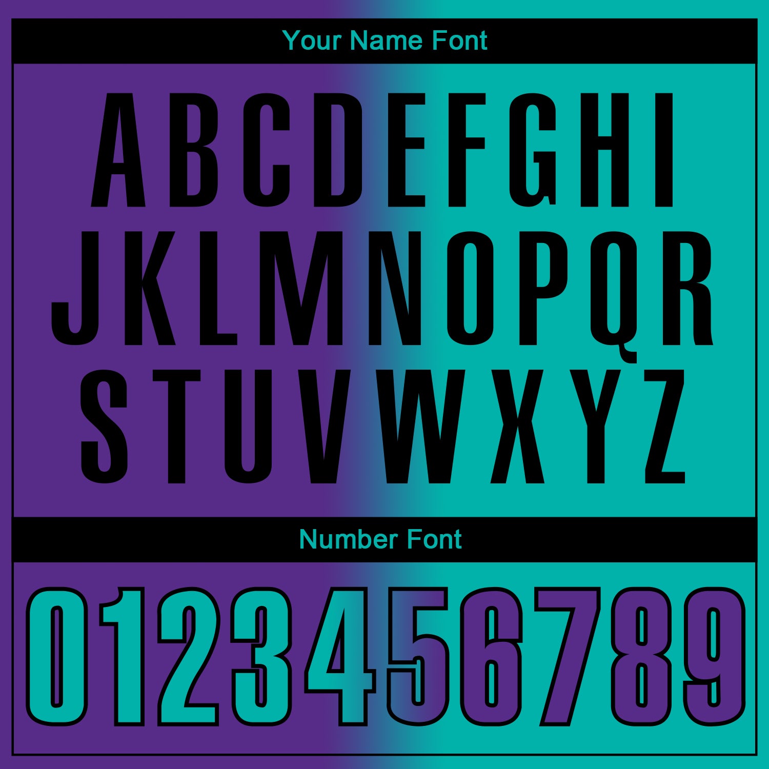 Custom Purple Aqua-Black 3D Gradient Fashion Performance Polo Shirt