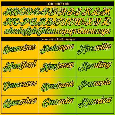 Custom Neon Green Yellow-Black 3D Gradient Fashion Performance Polo Shirt