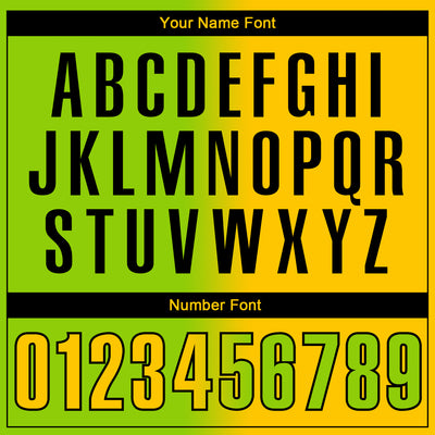 Custom Neon Green Yellow-Black 3D Gradient Fashion Performance Polo Shirt