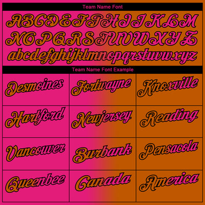 Custom Texas Orange Hot Pink-Black 3D Gradient Fashion Performance Polo Shirt