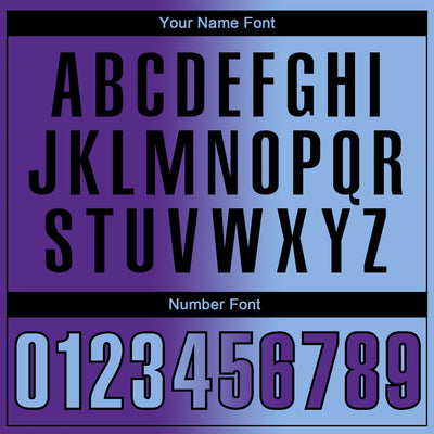 Custom Purple Light Blue-Black 3D Gradient Fashion Performance Polo Shirt