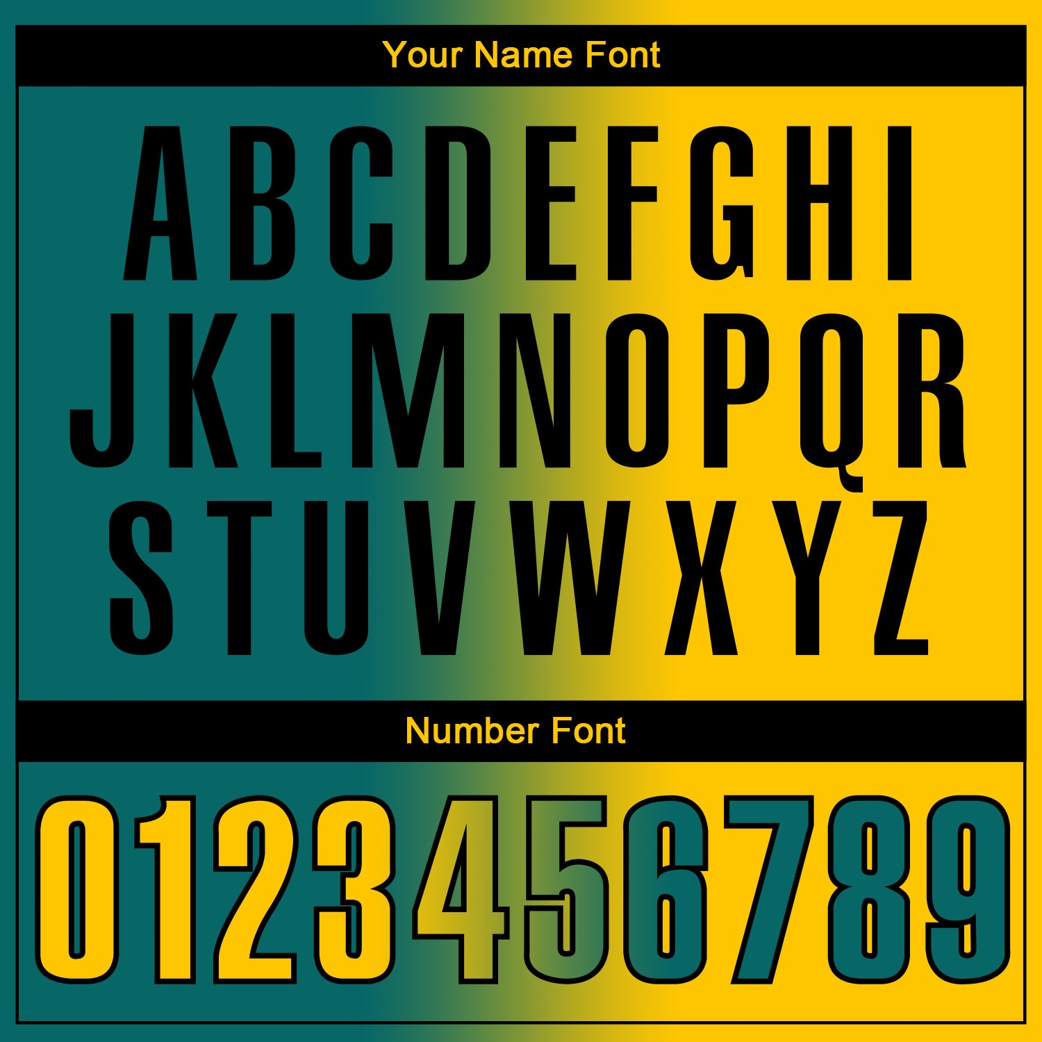 Custom Teal Yellow-Black 3D Gradient Fashion Performance Polo Shirt