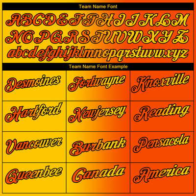 Custom Orange Yellow-Black 3D Gradient Fashion Performance Polo Shirt