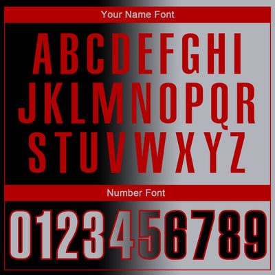 Custom Black Gray-Red 3D Gradient Fashion Performance Polo Shirt