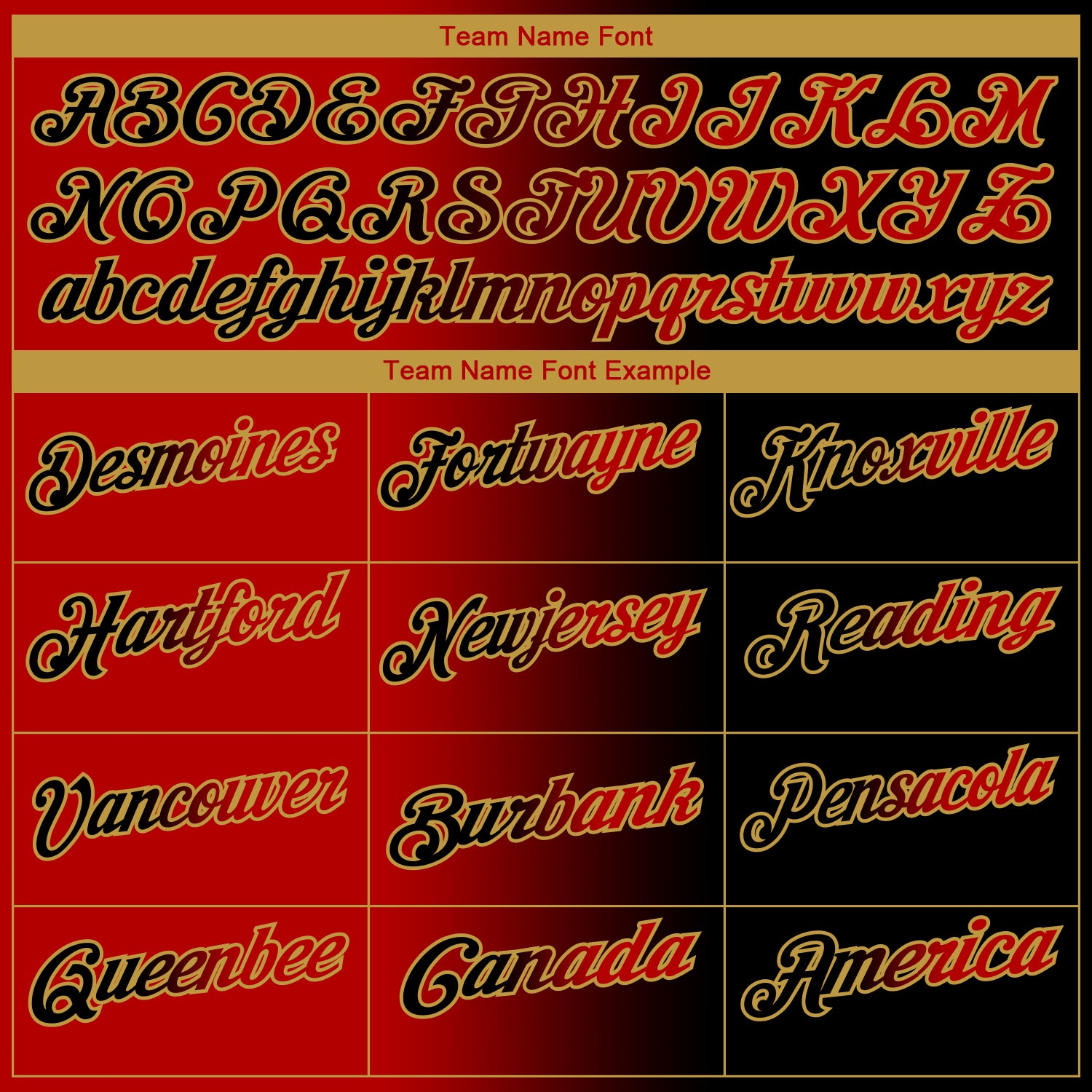 Custom Black Red-Old Gold 3D Gradient Fashion Performance Polo Shirt