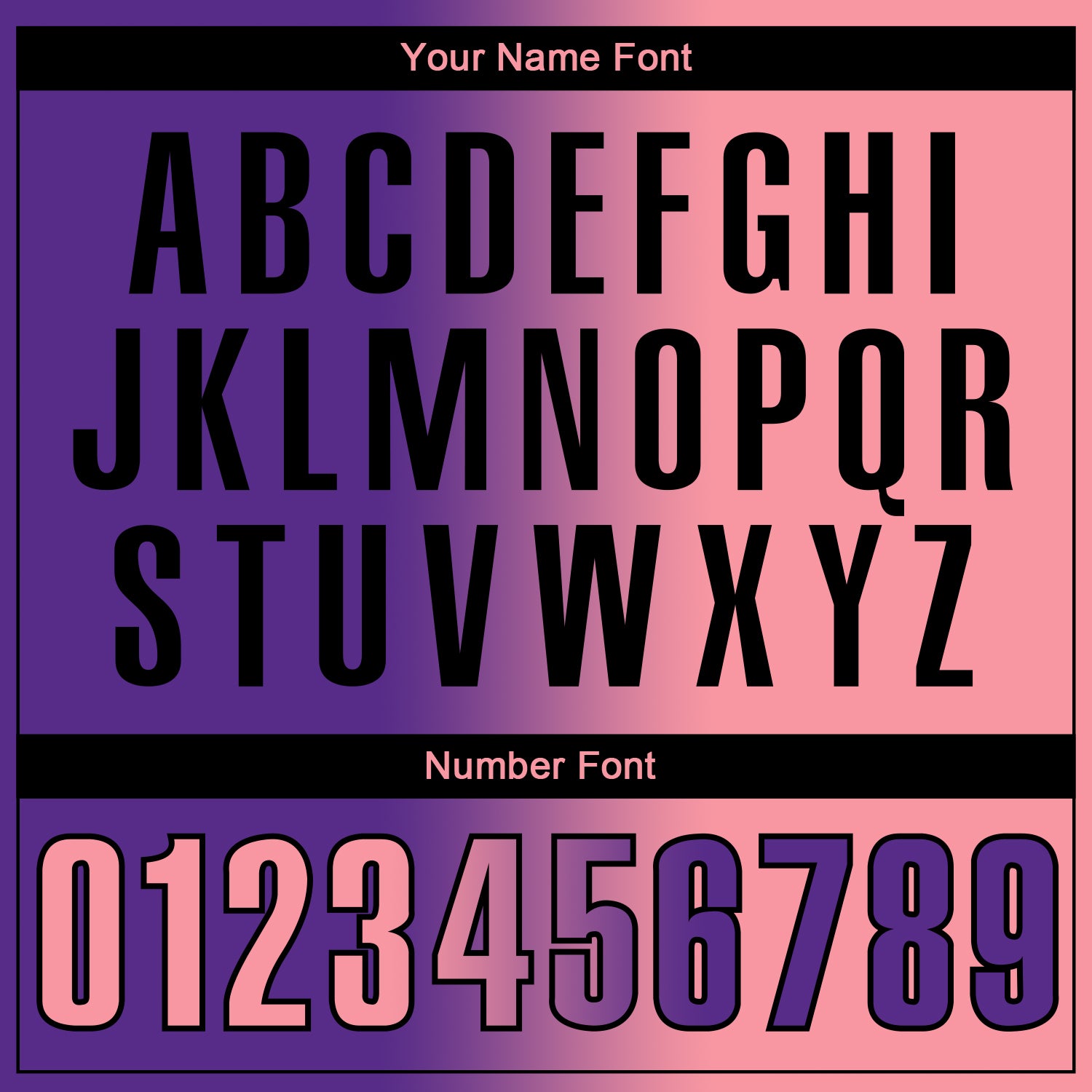 Custom Purple Medium Pink-Black 3D Gradient Fashion Performance Polo Shirt