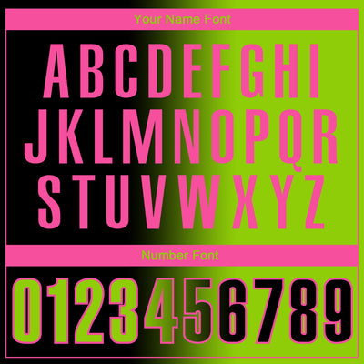 Custom Black Neon Green-Pink 3D Gradient Fashion Performance Polo Shirt