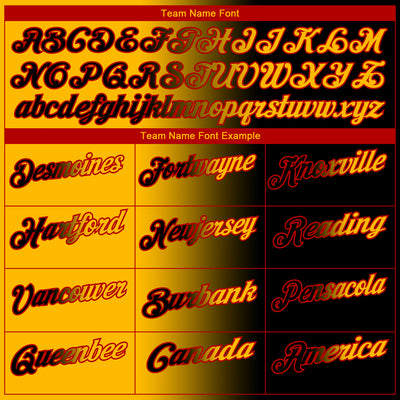 Custom Black Gold-Red 3D Gradient Fashion Performance Polo Shirt