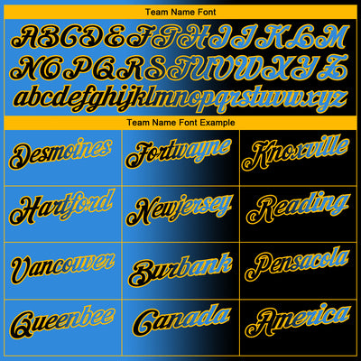 Custom Black Powder Blue-Gold 3D Gradient Fashion Performance Polo Shirt