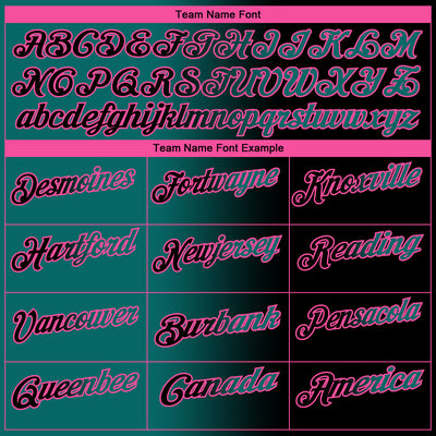 Custom Black Teal-Pink 3D Gradient Fashion Performance Polo Shirt