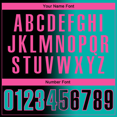 Custom Black Aqua-Pink 3D Gradient Fashion Performance Polo Shirt