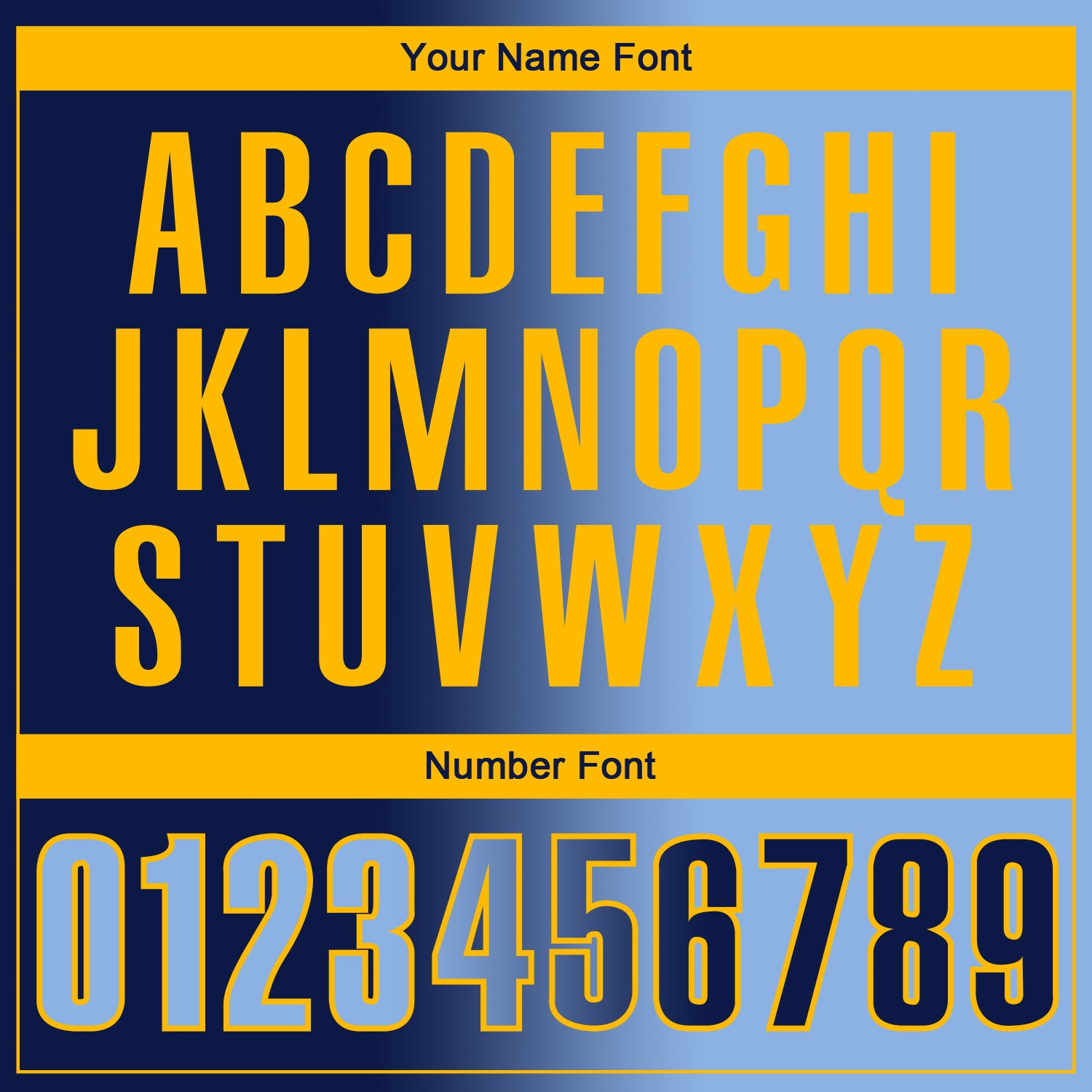 Custom Navy Light Blue-Gold 3D Gradient Fashion Performance Polo Shirt