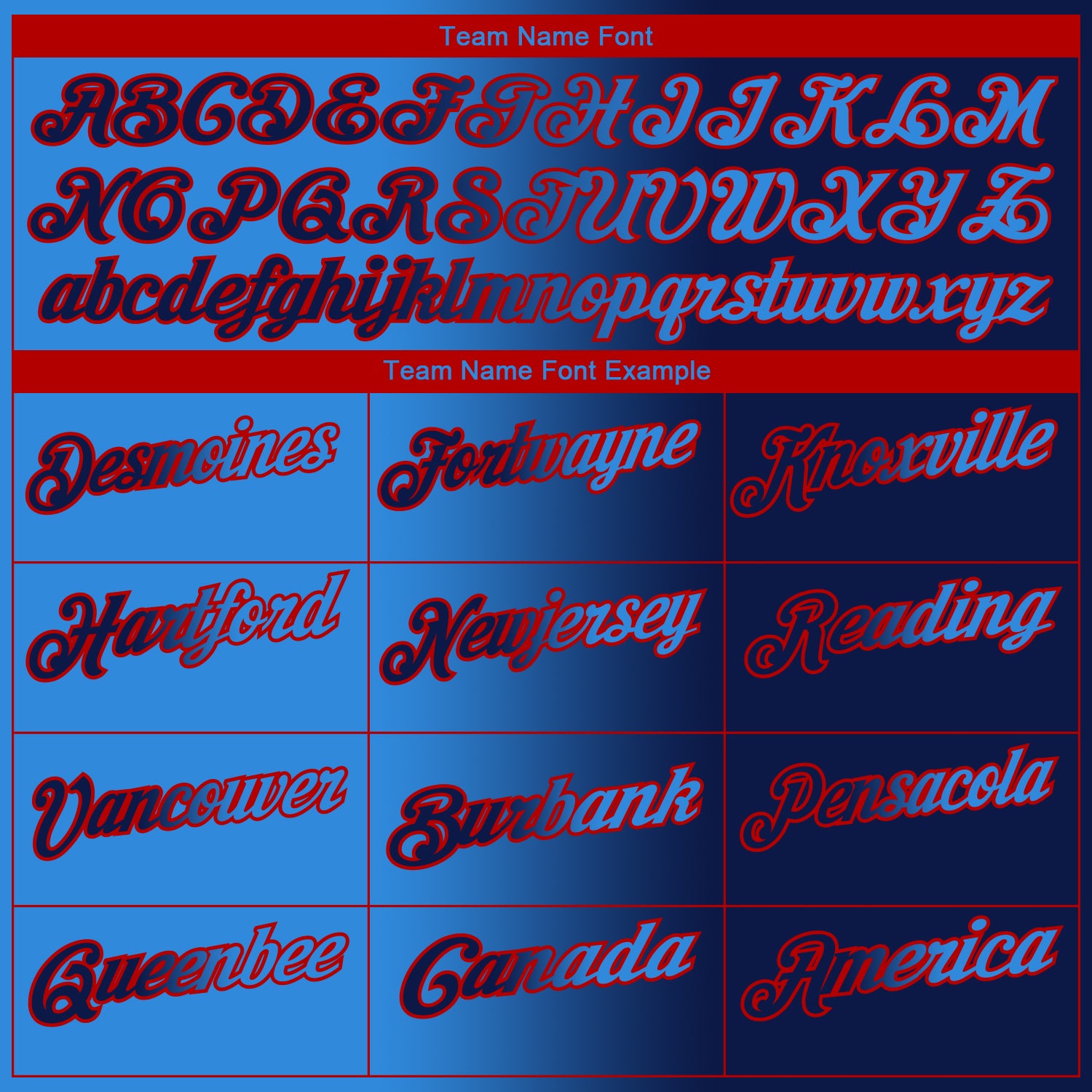 Custom Navy Powder Blue-Red 3D Gradient Fashion Performance Polo Shirt