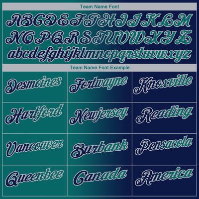 Custom Navy Teal-Gray 3D Gradient Fashion Performance Polo Shirt