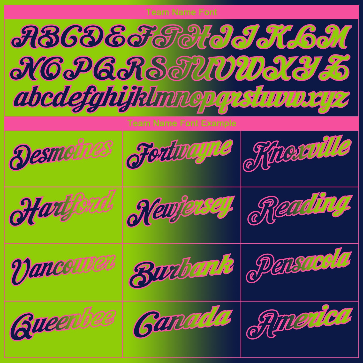 Custom Navy Neon Green-Pink 3D Gradient Fashion Performance Polo Shirt