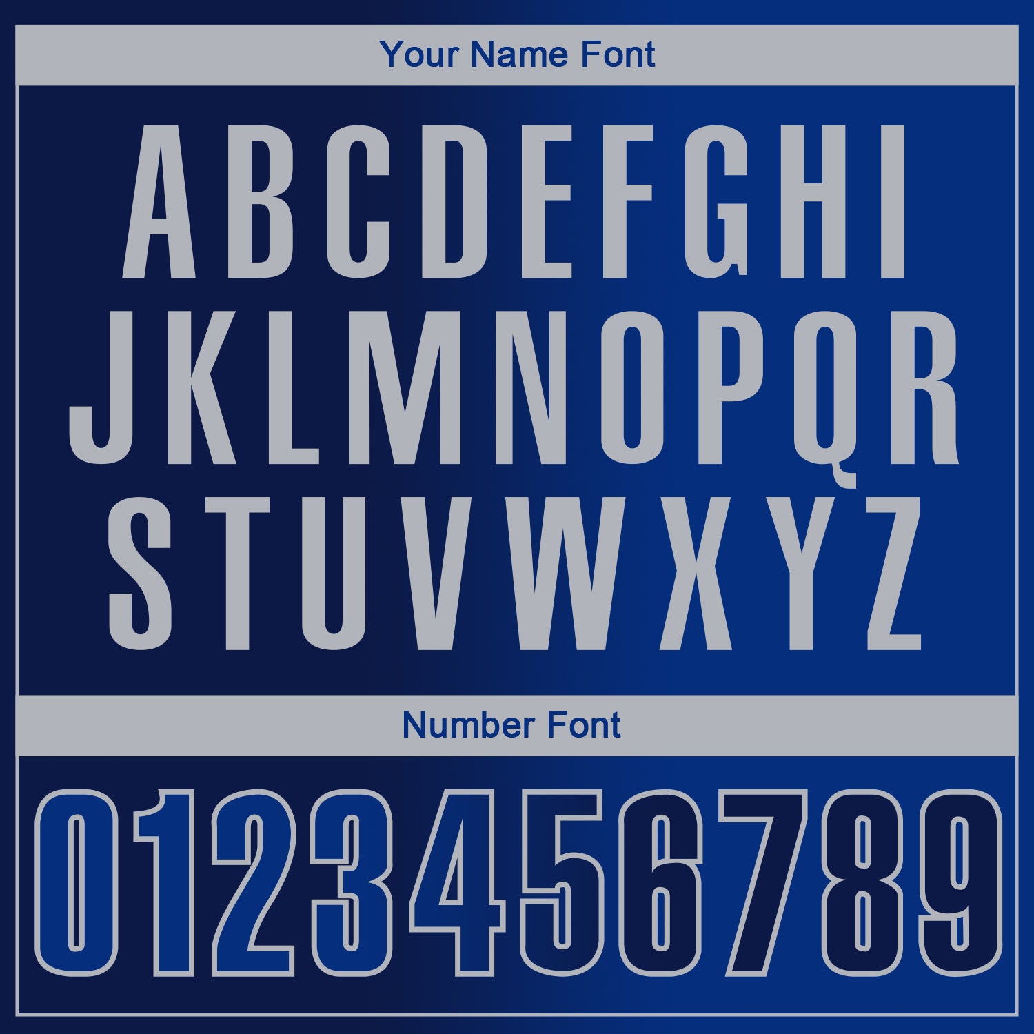 Custom Navy Royal-Gray 3D Gradient Fashion Performance Polo Shirt