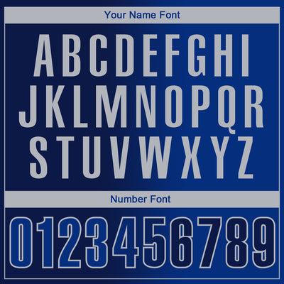 Custom Navy Royal-Gray 3D Gradient Fashion Performance Polo Shirt