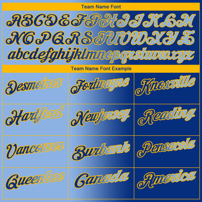 Custom Royal Light Blue-Gold 3D Gradient Fashion Performance Polo Shirt