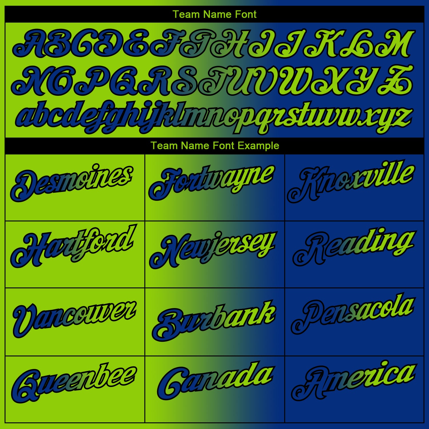 Custom Royal Neon Green-Black 3D Gradient Fashion Performance Polo Shirt