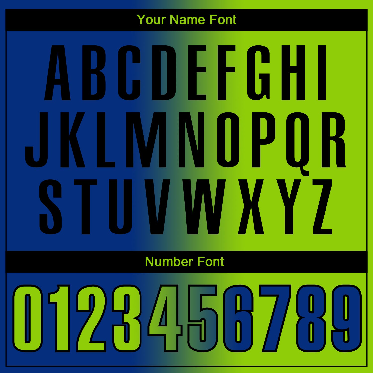 Custom Royal Neon Green-Black 3D Gradient Fashion Performance Polo Shirt