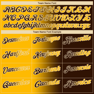 Custom Brown Gold-Cream 3D Gradient Fashion Performance Polo Shirt