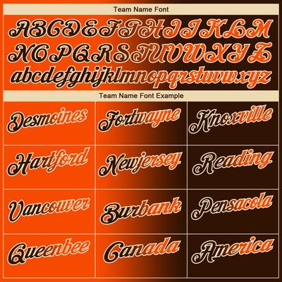 Custom Brown Orange-Cream 3D Gradient Fashion Performance Polo Shirt