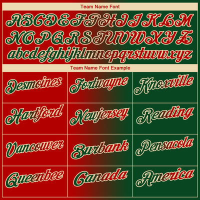 Custom Green Red-Cream 3D Gradient Fashion Performance Polo Shirt