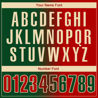 Custom Green Red-Cream 3D Gradient Fashion Performance Polo Shirt