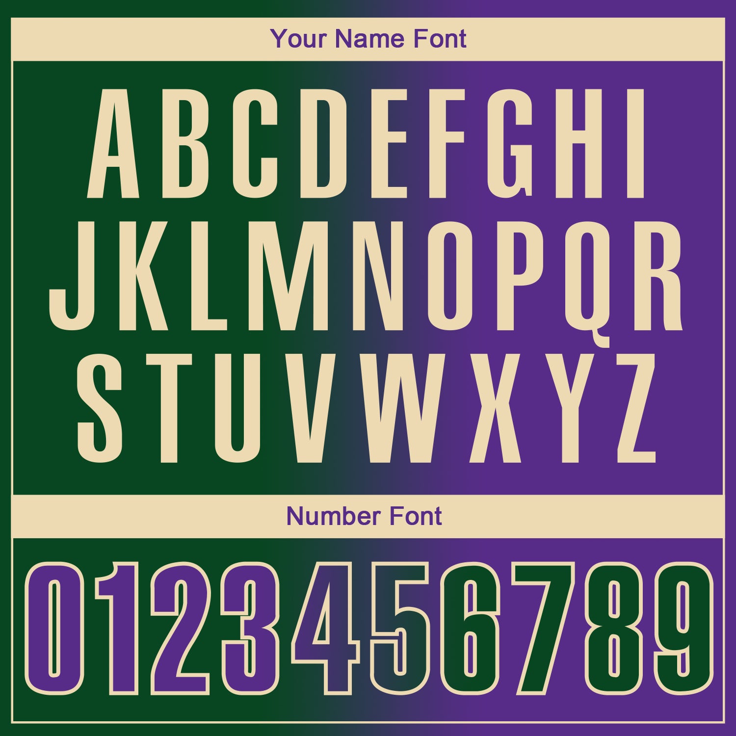 Custom Green Purple-Cream 3D Gradient Fashion Performance Polo Shirt