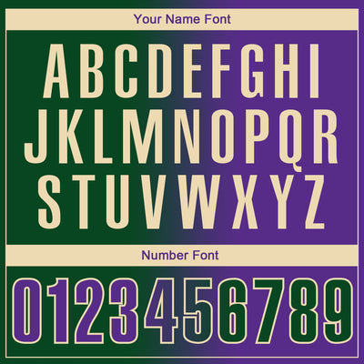 Custom Green Purple-Cream 3D Gradient Fashion Performance Polo Shirt