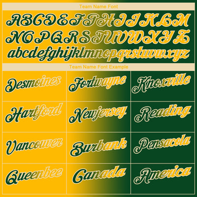 Custom Green Gold-Cream 3D Gradient Fashion Performance Polo Shirt