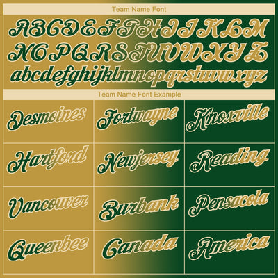 Custom Green Old Gold-Cream 3D Gradient Fashion Performance Polo Shirt