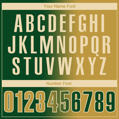 Custom Green Old Gold-Cream 3D Gradient Fashion Performance Polo Shirt