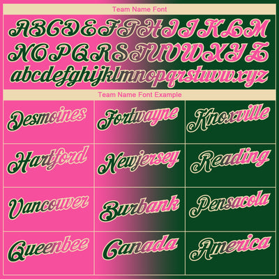 Custom Green Pink-Cream 3D Gradient Fashion Performance Polo Shirt