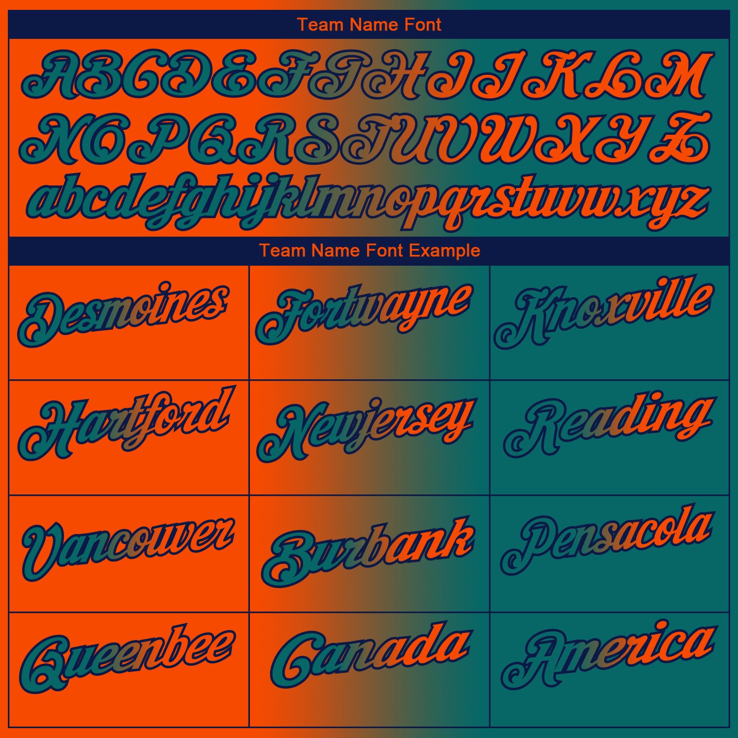 Custom Teal Orange-Navy 3D Gradient Fashion Performance Polo Shirt