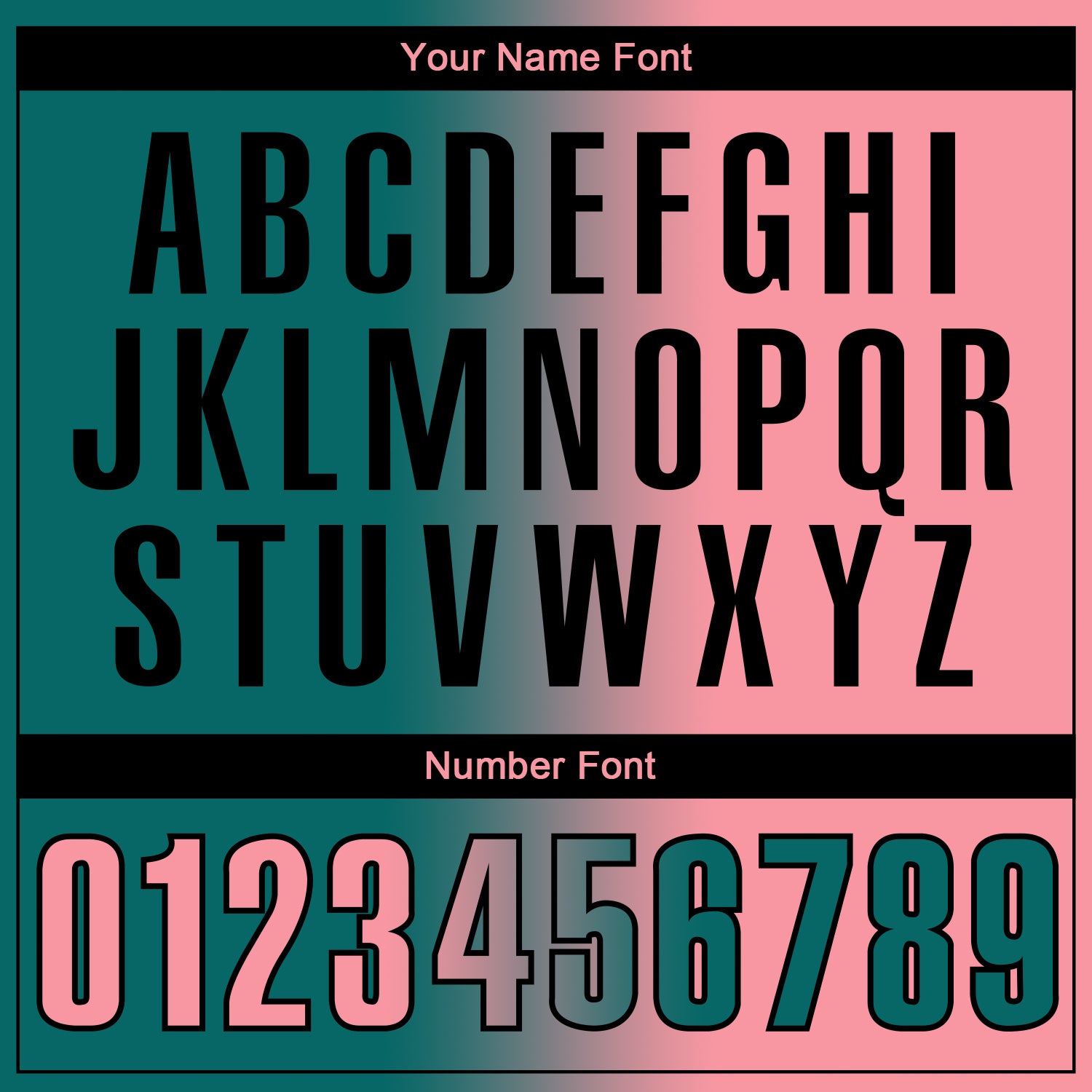 Custom Teal Medium Pink-Black 3D Gradient Fashion Performance Polo Shirt