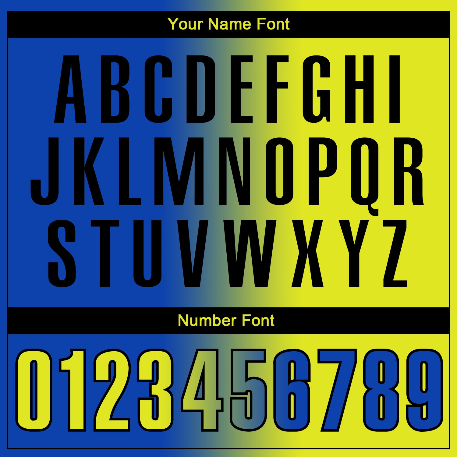 Custom Thunder Blue Neon Yellow-Black 3D Gradient Fashion Performance Polo Shirt