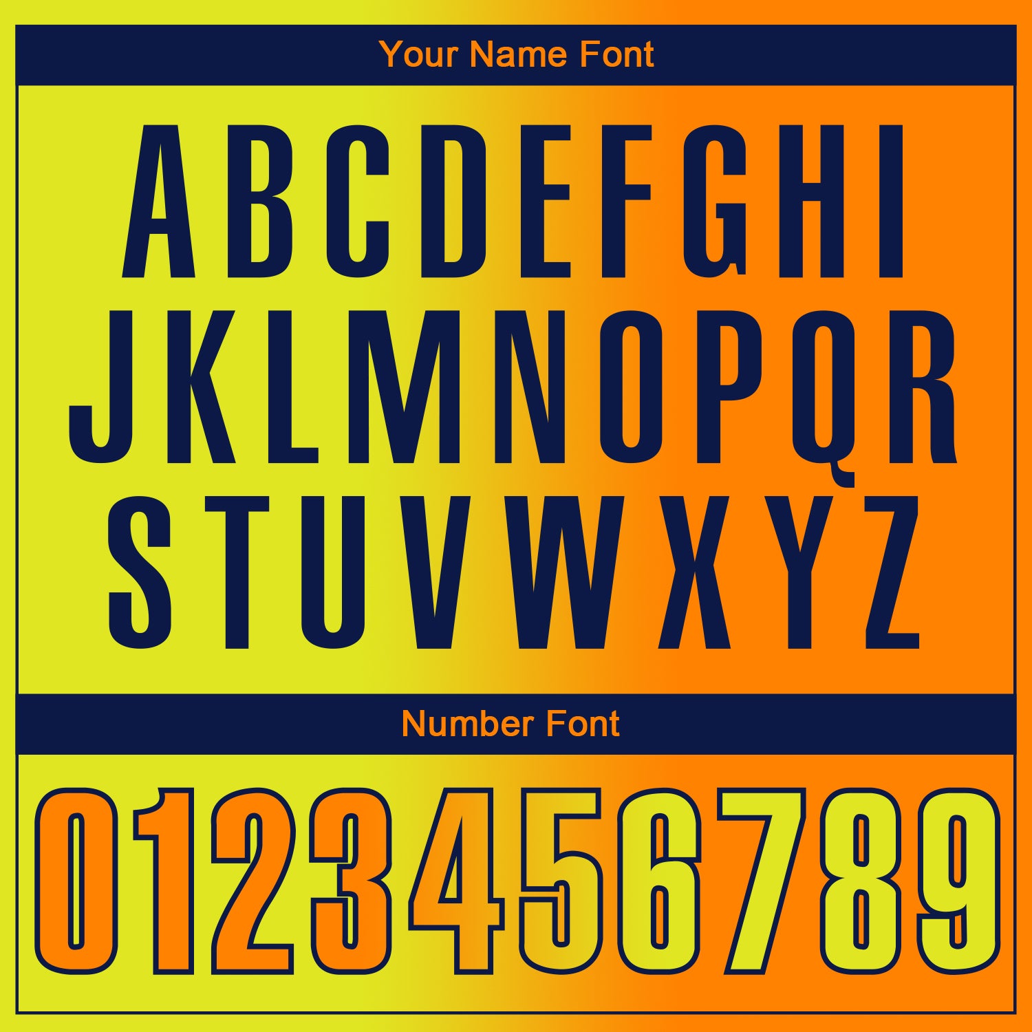 Custom Neon Yellow Bay Orange-Navy 3D Gradient Fashion Performance Polo Shirt